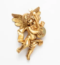 Angelo con banjo (565) oro foglia cm.17