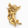 Angelo con flauto (265) dorato cm.11