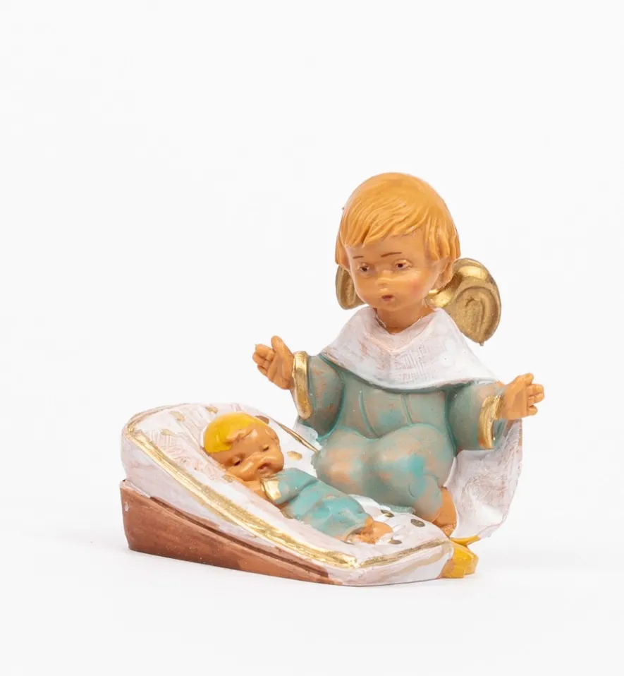 Angelo con guanciale (139GC) celeste cm.5,5