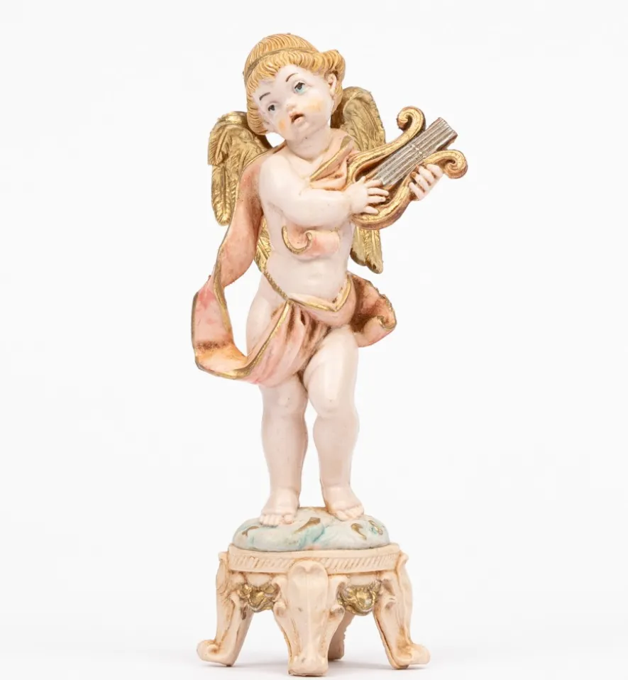 Angelo con lira (62) tipo porcellana cm.16