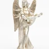 Angelo con mandolino (967) argento foglia cm.30