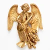 Angelo con mandolino (367) oro foglia cm.21