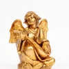 Angelo con mandolino (957) oro foglia cm.21