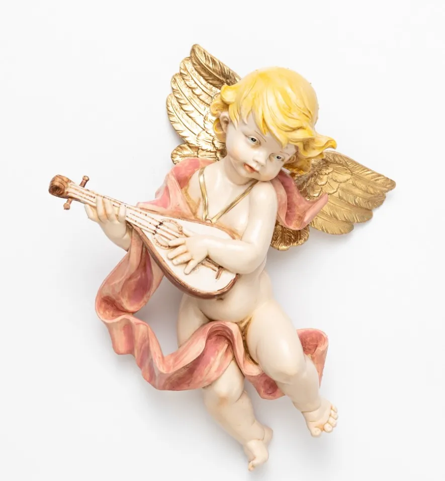 Angelo con mandolino (465) tipo porcellana cm.27