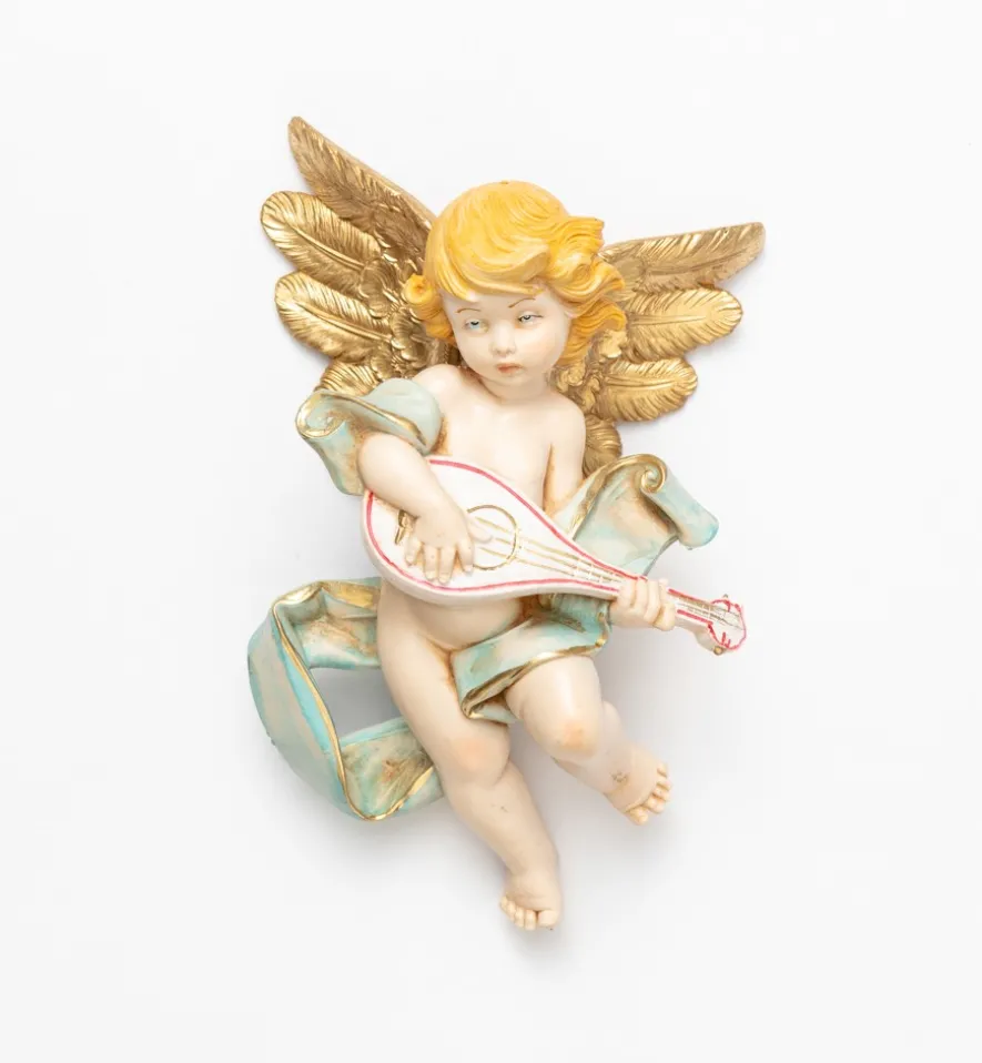 Angelo con mandolino (567) tipo porcellana cm.17