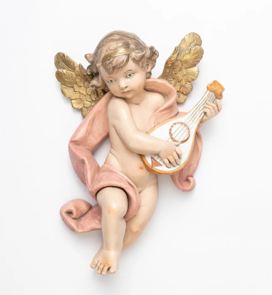 Angelo con mandolino (666) tipo porcellana cm.36