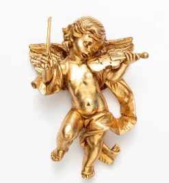 Angelo con violino (466) oro foglia cm.27