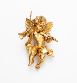 Angelo con violino (366) oro foglia cm.22