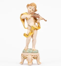 Angelo con violino (63) tipo porcellana cm.16