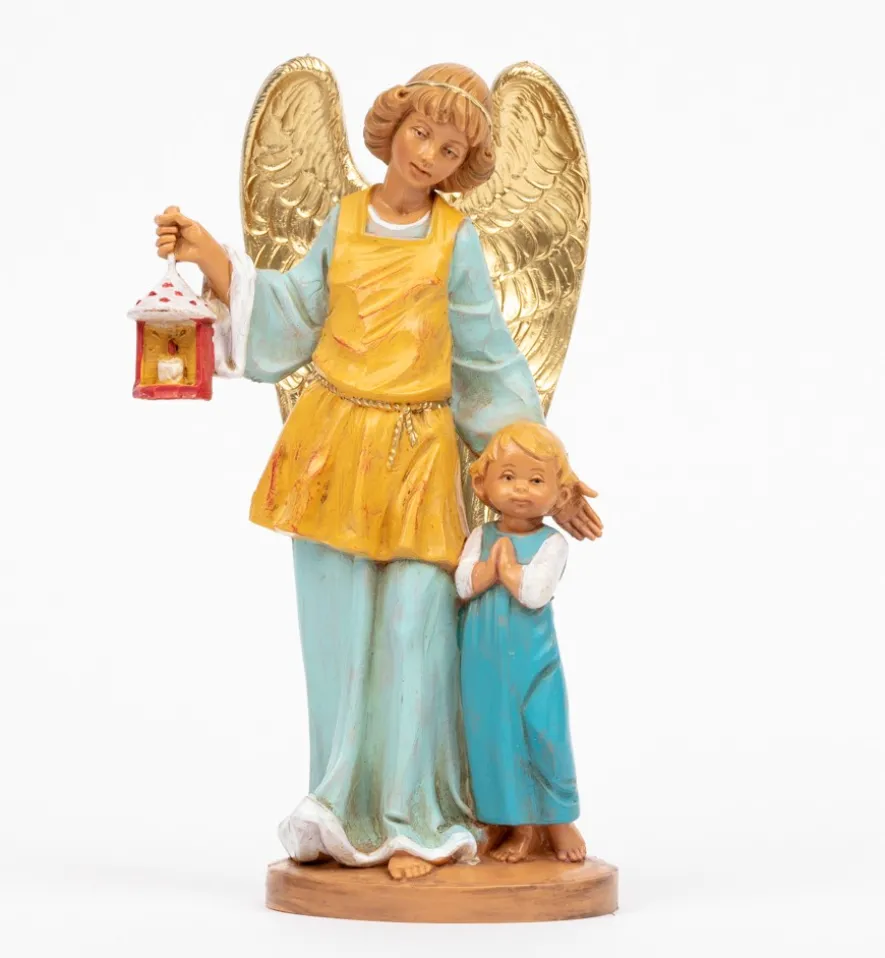 Angelo custode con bimbo (174C) cm.17