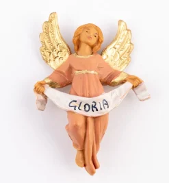 Angelo Gloria rosa per presepe cm.6,5