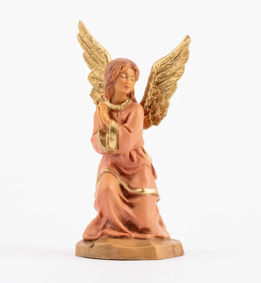 Angelo in ginocchio per presepe cm.9,5