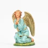 Angelo in ginocchio per presepe colori tradizionali cm.30