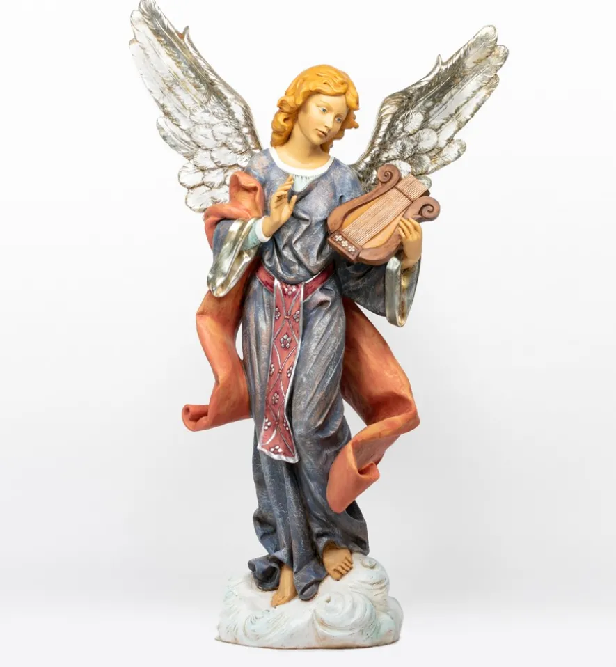 Angelo in piedi in resina per presepe cm.125