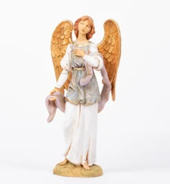 Angelo in piedi in resina per presepe cm.52