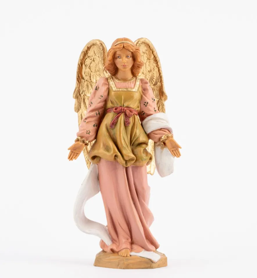 Angelo in piedi per presepe cm.19