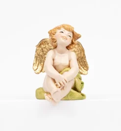 Angelo seduto (976) tipo porcellana cm.12