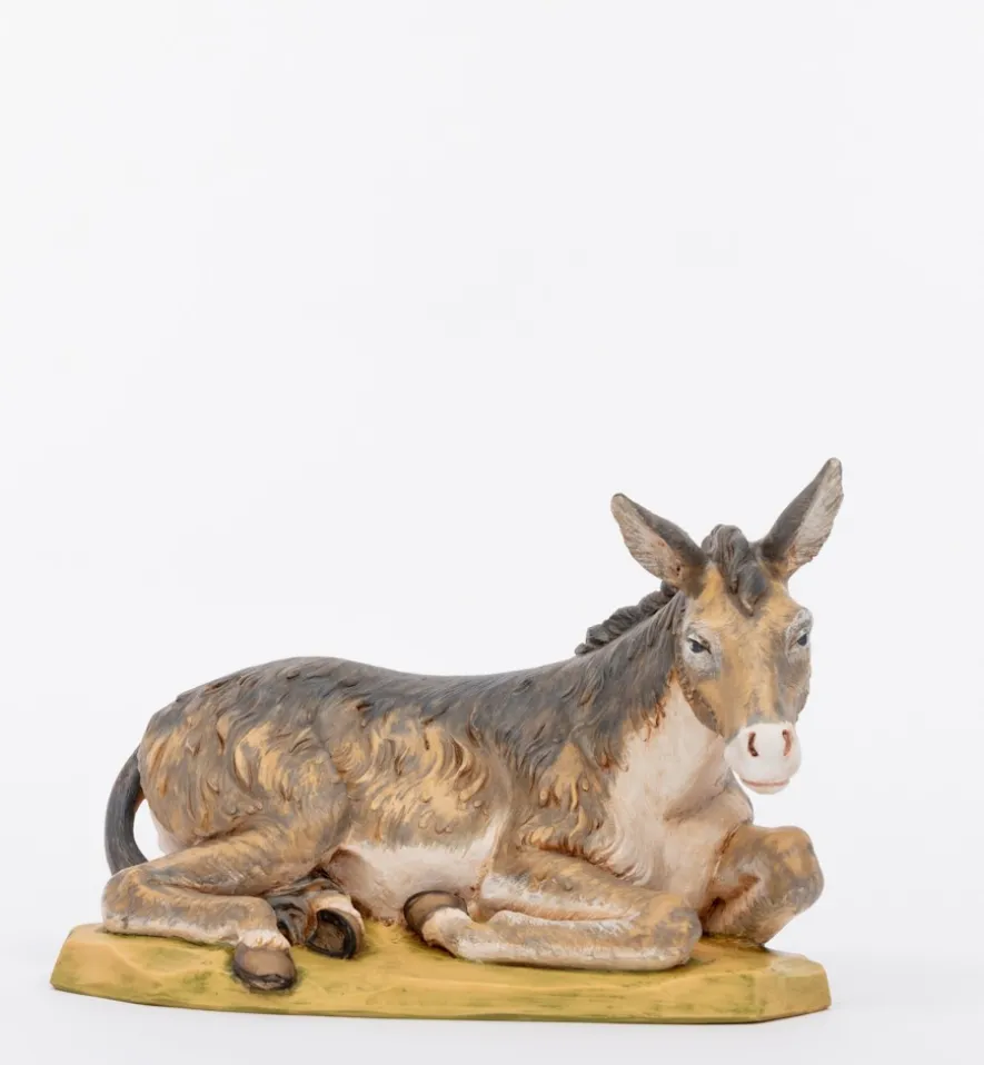 Asino in resina per presepe cm.65 e cm.85