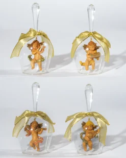 Assortimento 4 campane in vetro soffiato (V5) cm.15