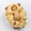 Bambino e culla in resina per presepe cm.125