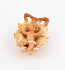 Bambino e culla n.00 per presepe cm.6,5