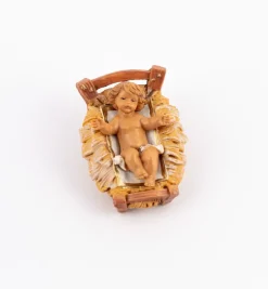 Bambino e culla per presepe cm.9,5