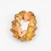 Bambino e culla per presepe colori tradizionali cm.19