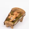 Bambino e culla per presepe cm.45
