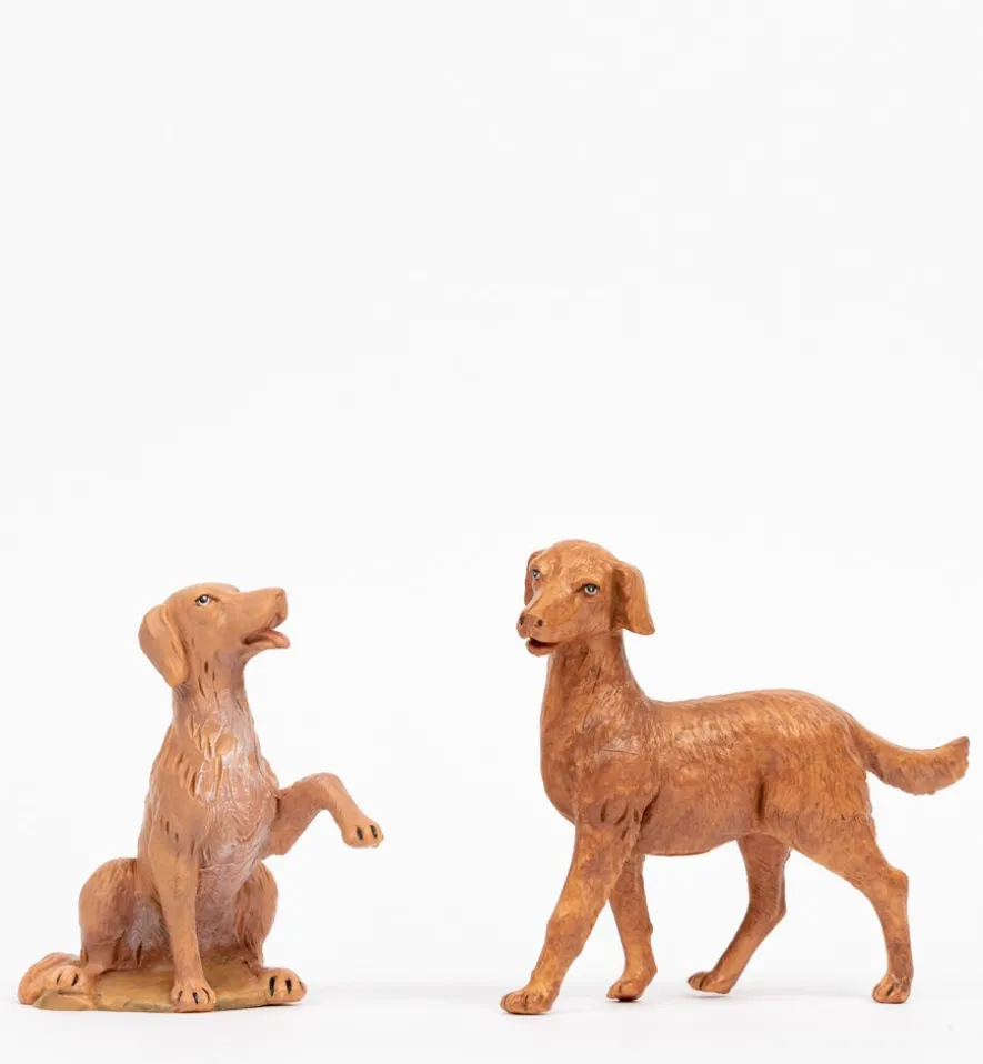 2 cani per presepe cm.30