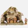 Capanna n.254/L con 9 pezzi per presepe cm.12