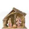 Capanna n.701/L con 3 pezzi per presepe cm.30 con led