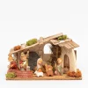 Capanna n.531/L con 9 pezzi per presepe "Baby" cm.10