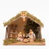 Capanna n.224/L con 6 pezzi per presepe cm.9,5