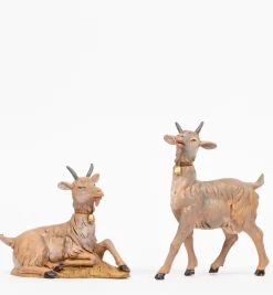 2 capre per presepe cm.30