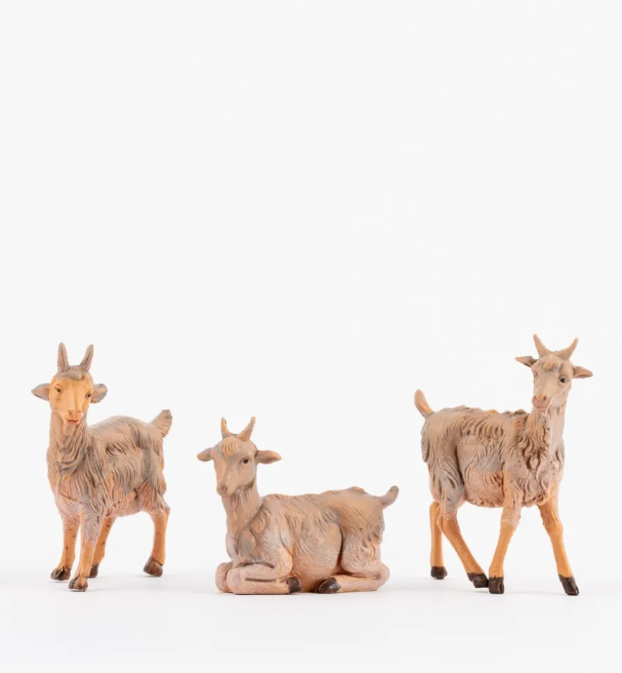 3 caprette per presepe cm.12