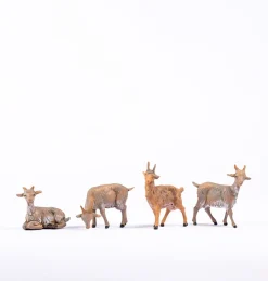 4 caprette per presepe cm.19