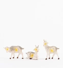 3 caprette per presepe colori tradizionali cm.10