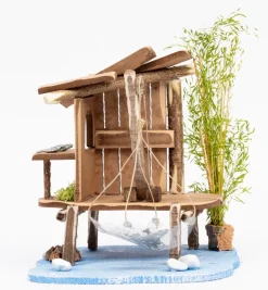 Casa del pescatore in legno n.819 per cm.12