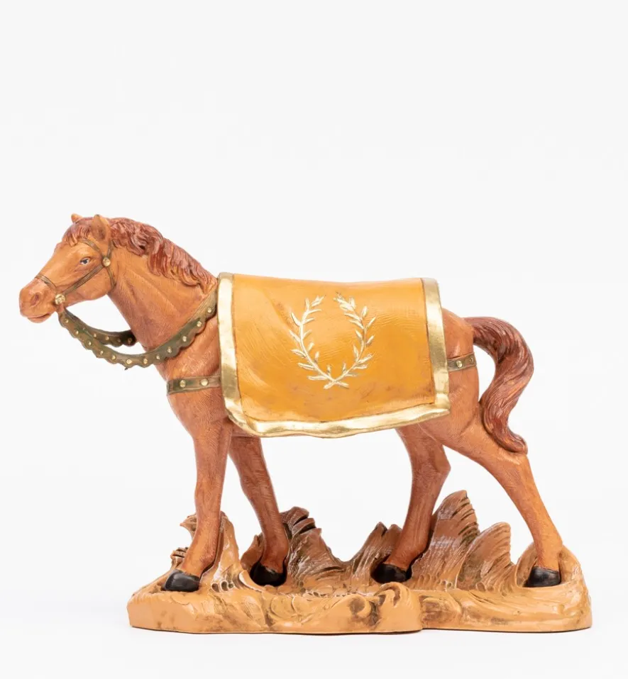 Cavallo marrone per presepe cm.19