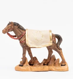 Cavallo nero per presepe cm.19