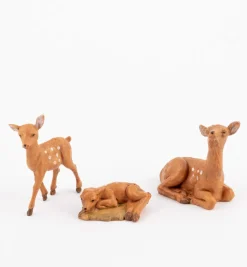 Famiglia daini per presepe cm.12