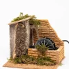 Mulino ad acqua funzionante (1822) per presepe 12 cm