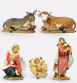 Natività 5 pezzi in resina per presepe cm.125