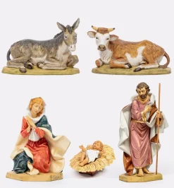 Natività 5 pezzi in resina per presepe cm.65