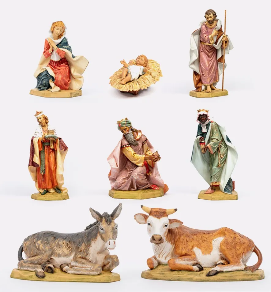 Natività 8 pezzi in resina per presepe cm.65