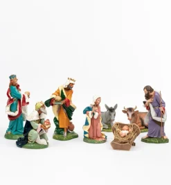 Natività 8 pezzi per presepe colori tradizionali cm.30