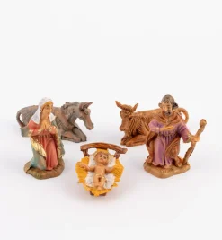 Natività 5 pezzi per presepe cm.4