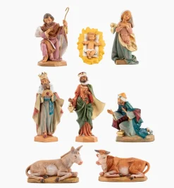 Natività 8 pezzi per presepe cm.17