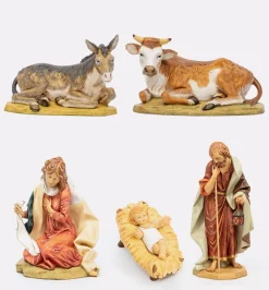 Nativita' 5 pezzi in resina per presepe cm.85