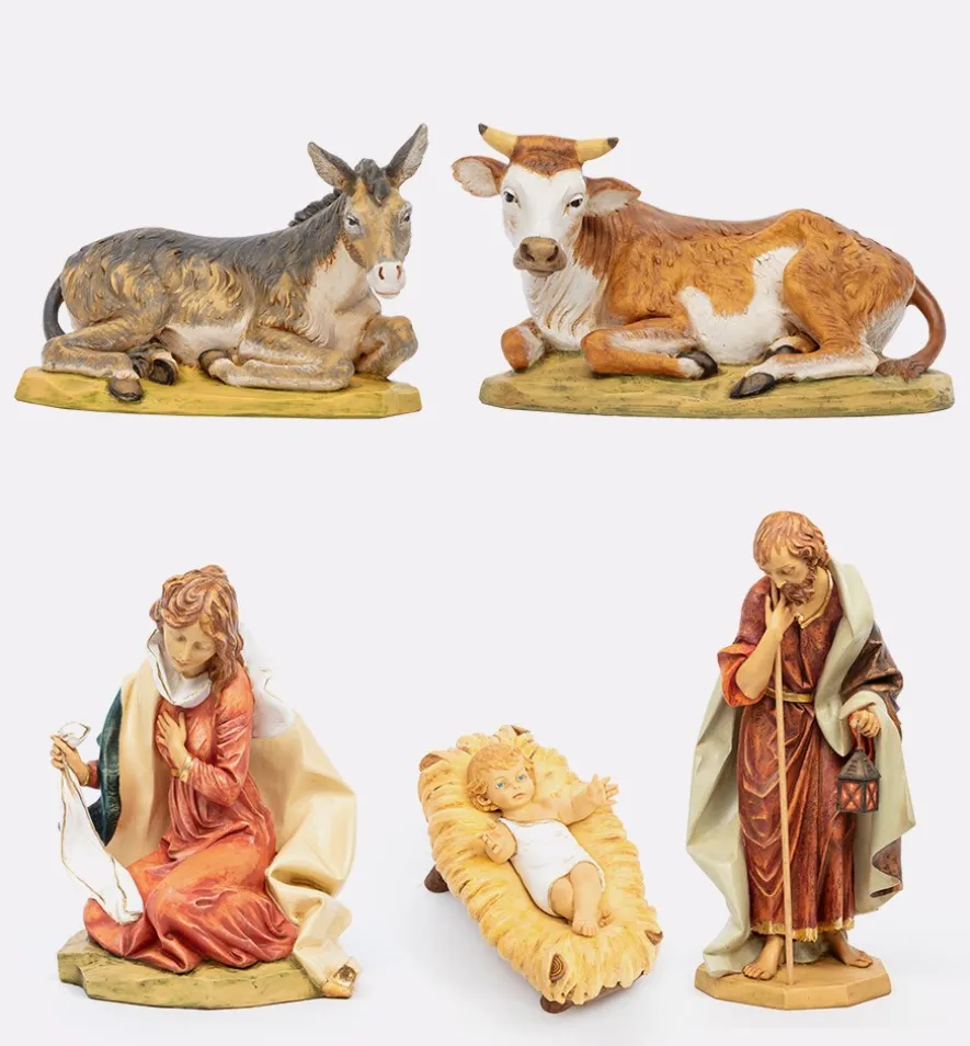 Nativita' 5 pezzi in resina per presepe cm.85